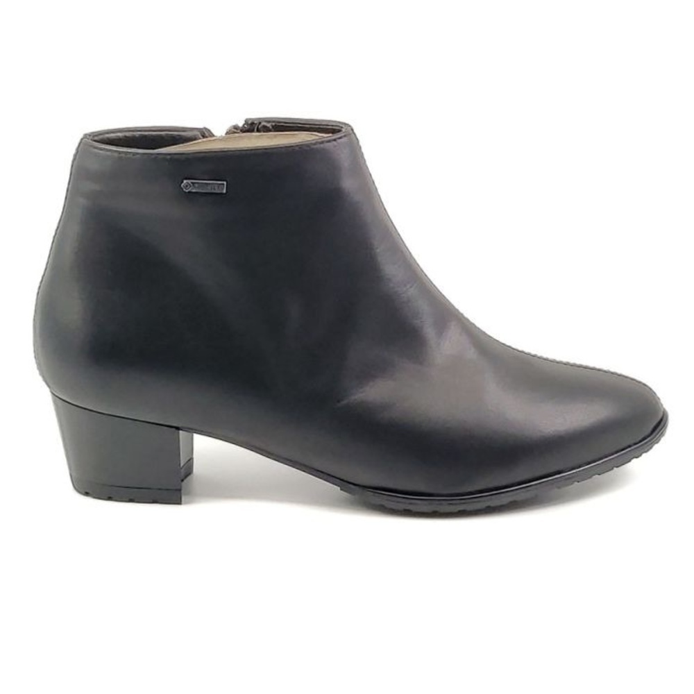 Ara Prisha Black Leather GORE-TEX Zip Ankle Boot 6.5 NWT